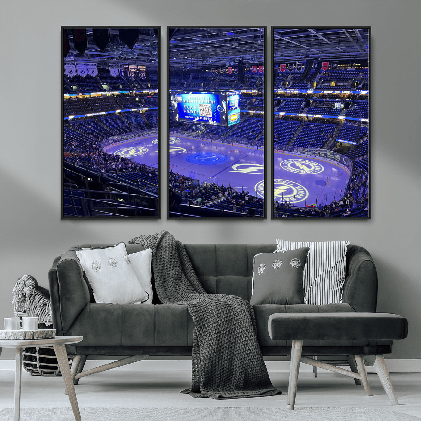 MGV-FC-48X32-3P - Amalie Arena Florida Wall Art Canvas Print - NHL Hockey Stadium Print Wall Art