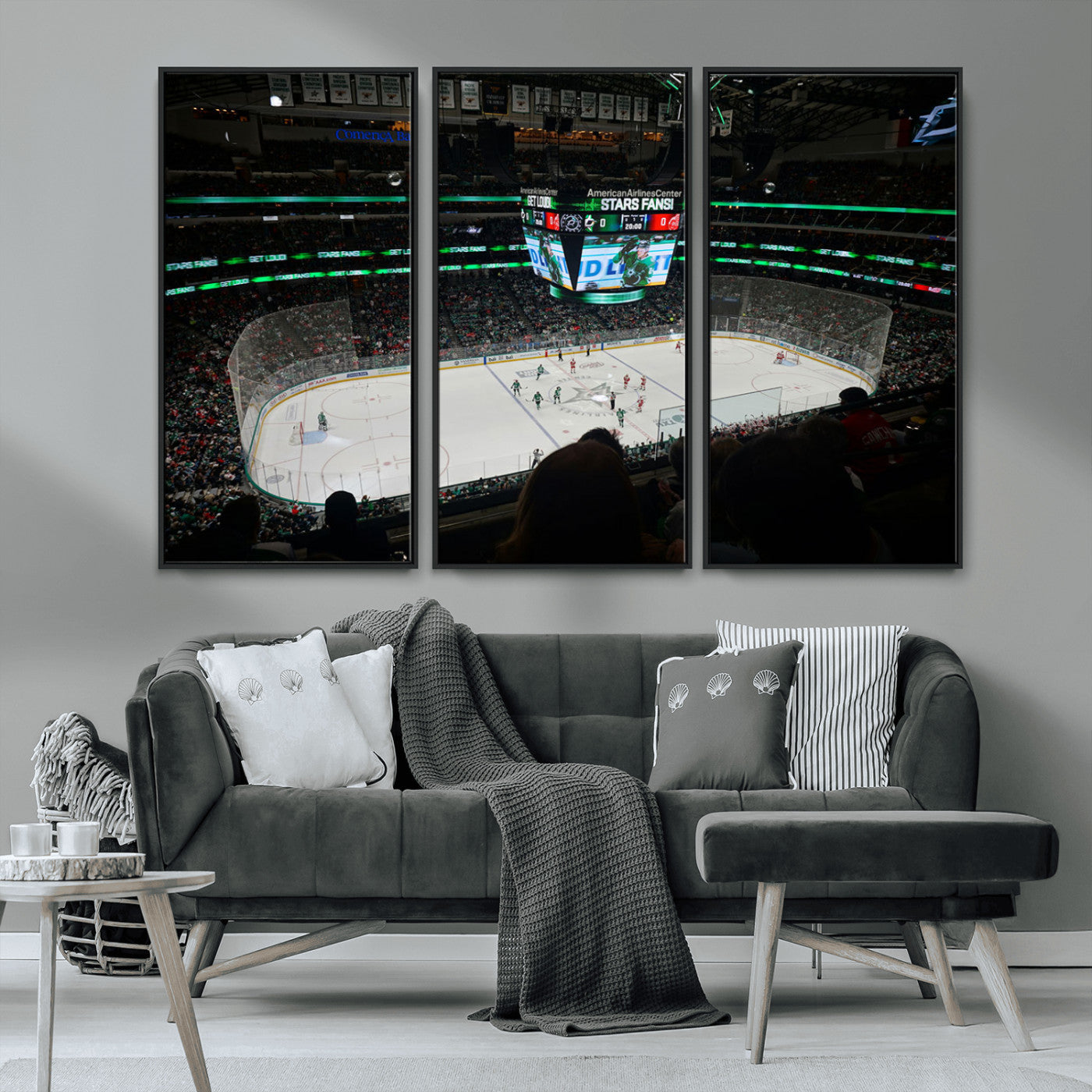MGV-FC-48X32-3P - American Airlines Center Dallas Stars Wall Art Canvas Print - Dallas Hockey Arena Stadium Print