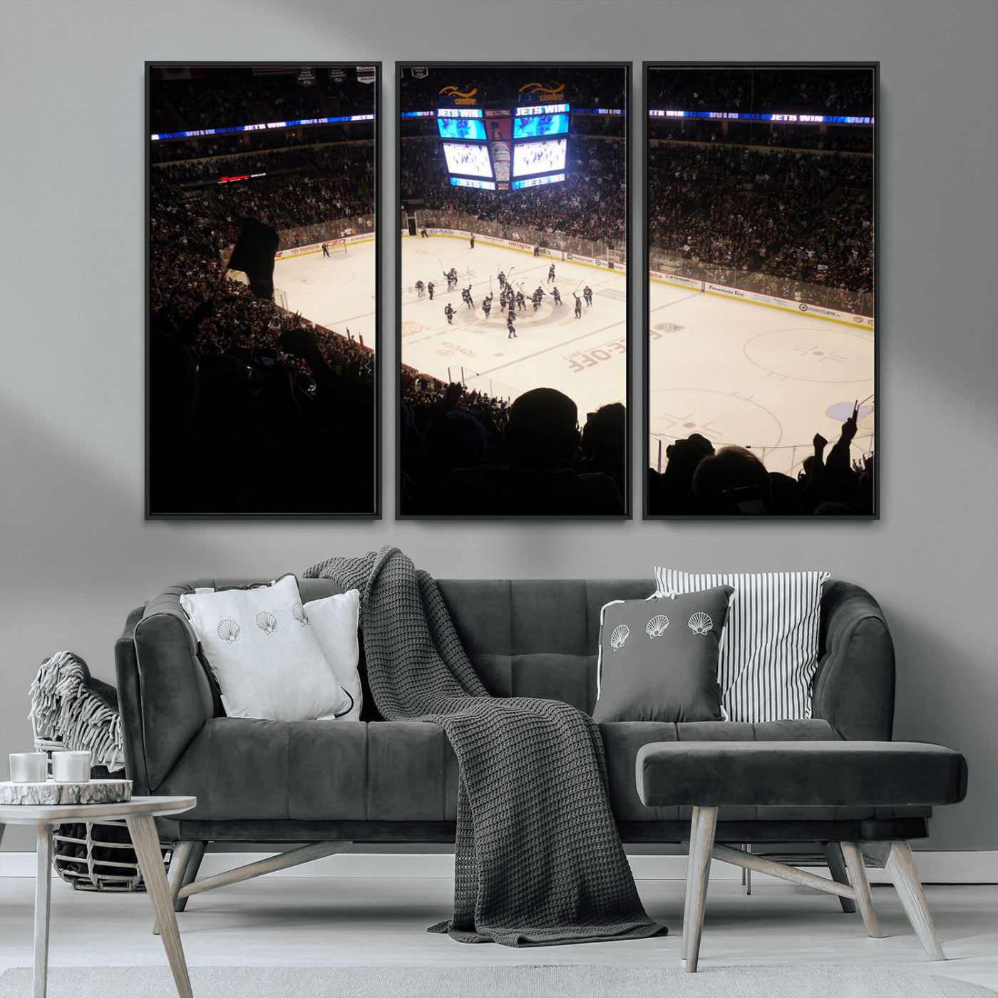 MGV-FC-48X32-3P - Canada Life Centre Wall Art | Winnipeg Jets Hockey Team Print Canvas | Ready to Hang | Winnipeg Wall