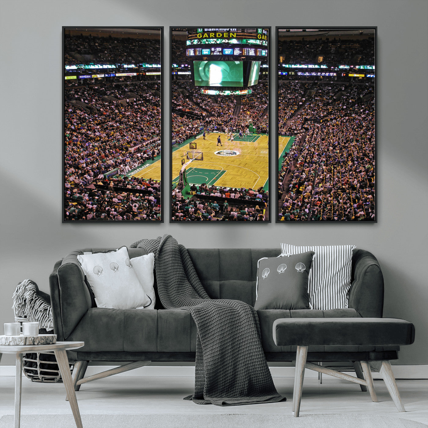 MGV-FC-48X32-3P - Celtics Game Versus The Timberwolves | Baseball Stadium Wall Art | Canvas Print | Ready to Hang