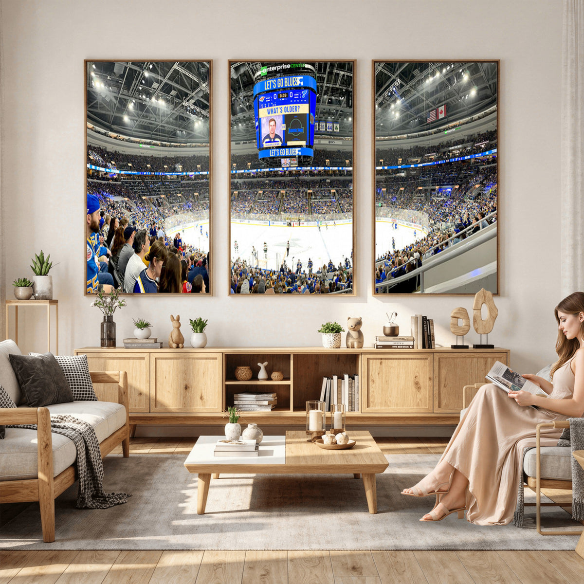 55708-MGV-CV-36X24 - Enterprise Center, Missouri St. Louis Blues Ice Hockey