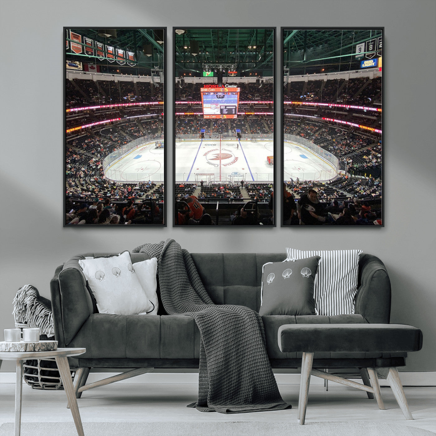 MGV-FC-48X32-3P - Honda Center California Anaheim Ducks Ice Hockey Stadium Canvas Print Wall Art