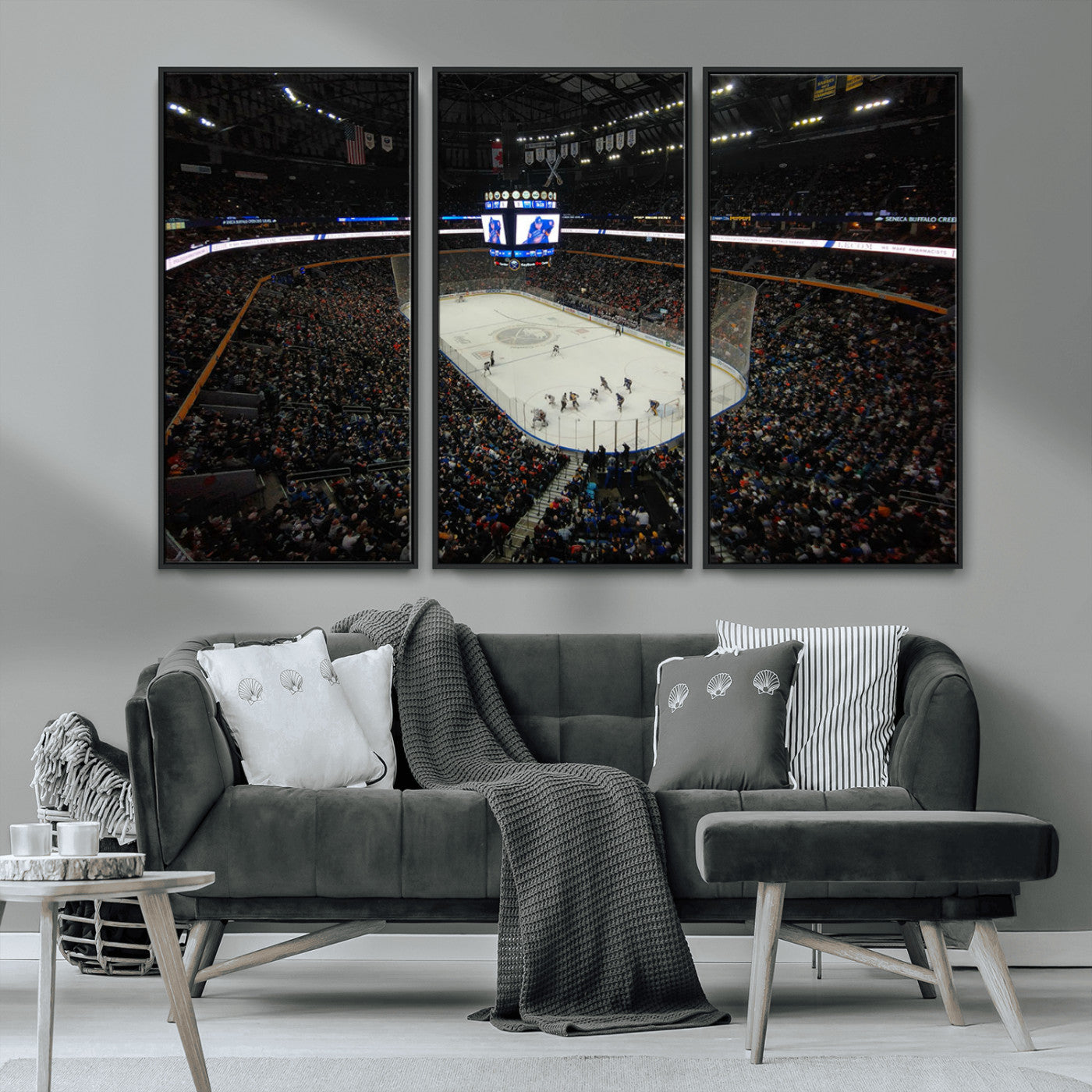MGV-FC-48X32-3P - KeyBank Center New York Buffalo Sabres Hockey Stadium Canvas Print Wall Art