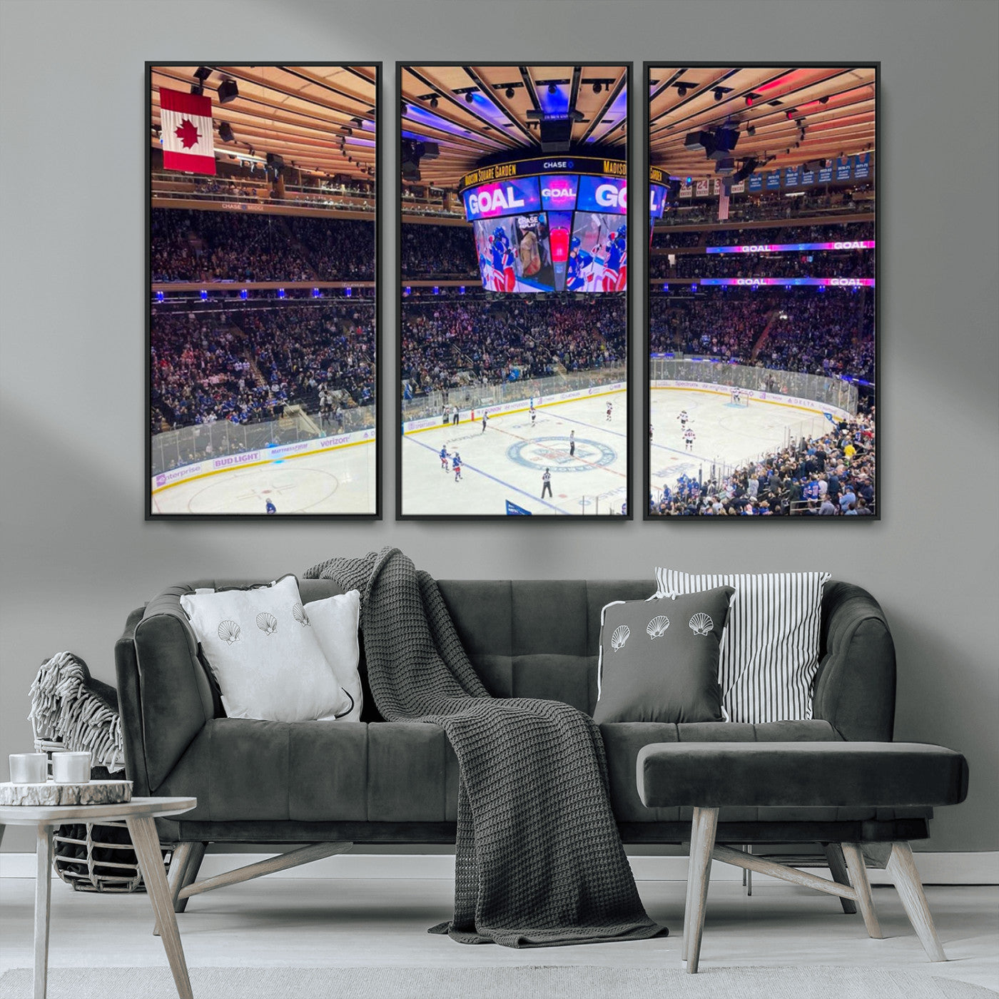MGV-FC-48X32-3P - Madison New York Rangers Hockey Stadium Wall Art Canvas Print