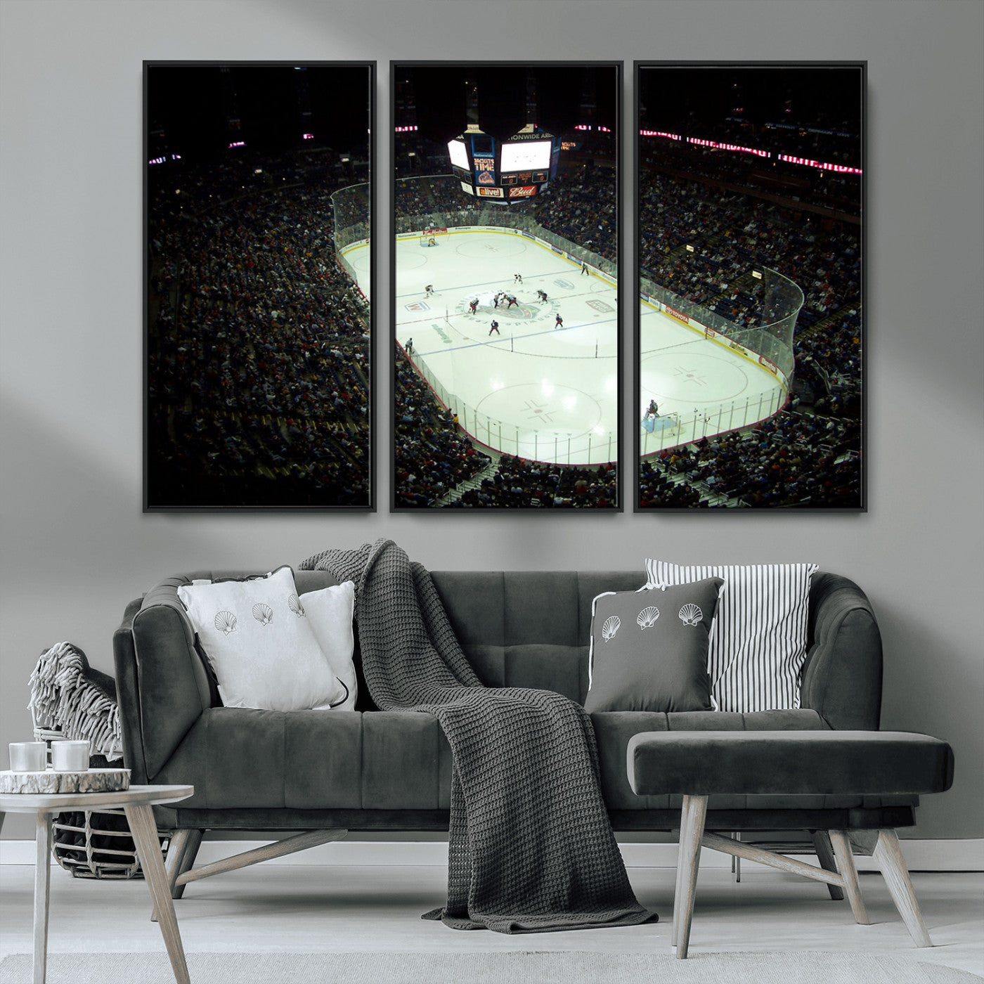 MGV-FC-48X32-3P - Nationwide Arena Ohio Columbus Blue Jackets Hockey Stadium Canvas Print Wall Art