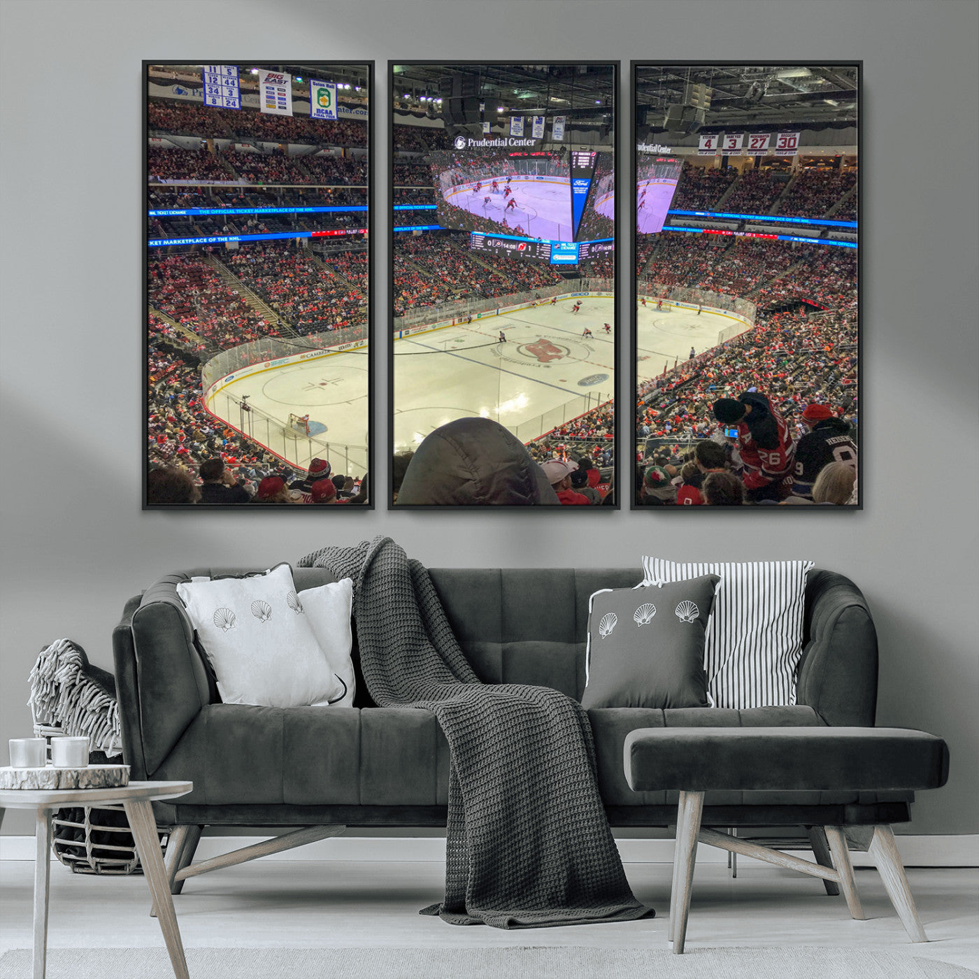 MGV-FC-48X32-3P - Prudential Center Newark New Jersey Devils Hockey Stadium, New Jersey Devils Hockey Stadium Canvas