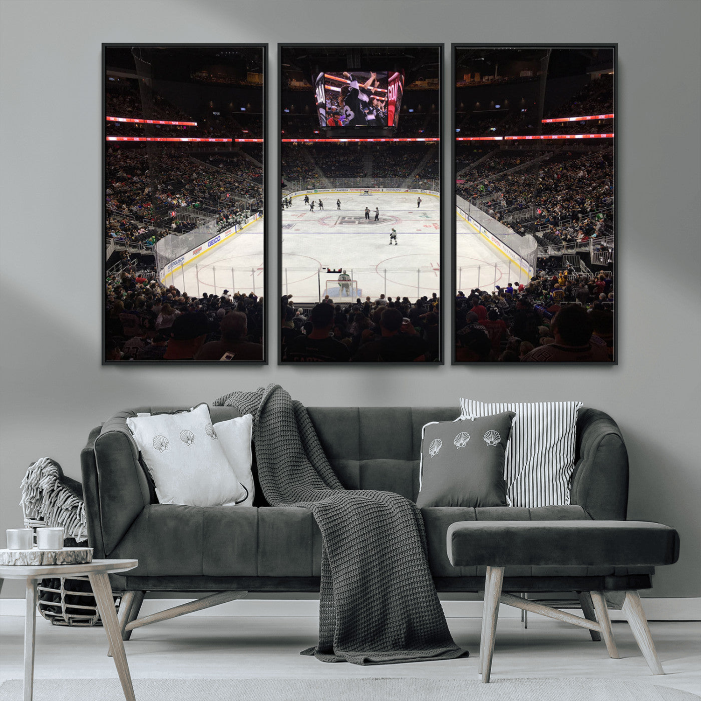 MGV-FC-48X32-3P - T Mobile Arena Paradise Nevada Vegas Golden Knights Ice Hockey Stadium Canvas Print Wall Art