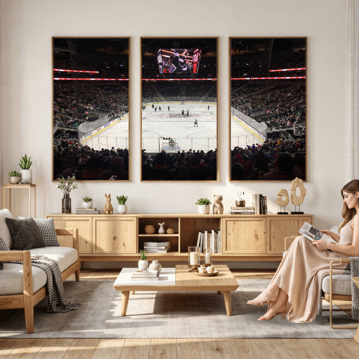 14802-MGV-CV-36X24 - T Mobile Arena Paradise Nevada Vegas Golden Knights Ice Hockey Stadium