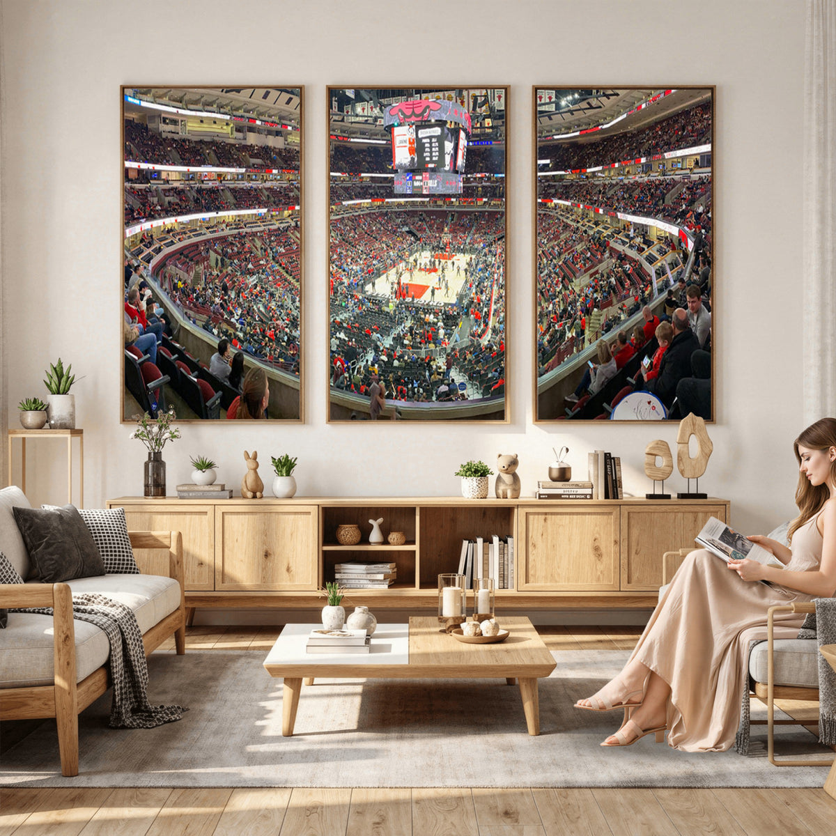 43481-MGV-CV-36X24 - United Center Chicago Bulls Stadium Wall Art Canvas Print