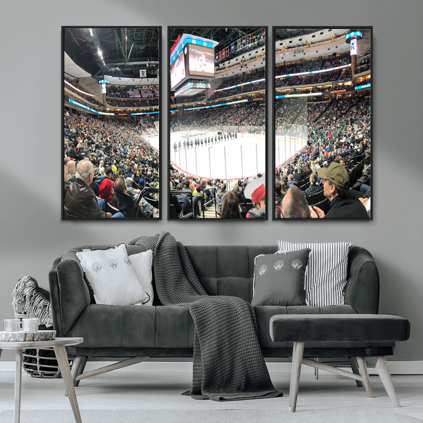MGV-FC-48X32-3P - Xcel Energy Center St Paul Minnesota Wild Ice Hockey Stadium Canvas, Minnesota Wild Ice Hockey