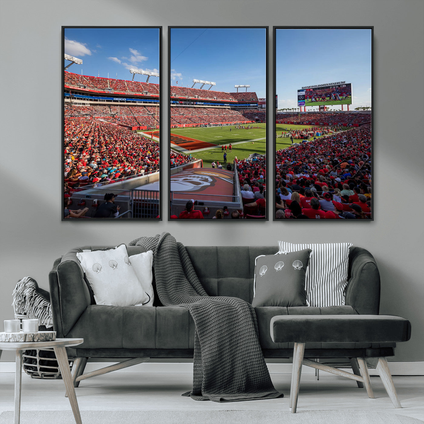 MGV-FC-48X32-3P - Florida Tampa Raymond James Stadium Wall Art Canvas Print - NFL Football Stadium Print