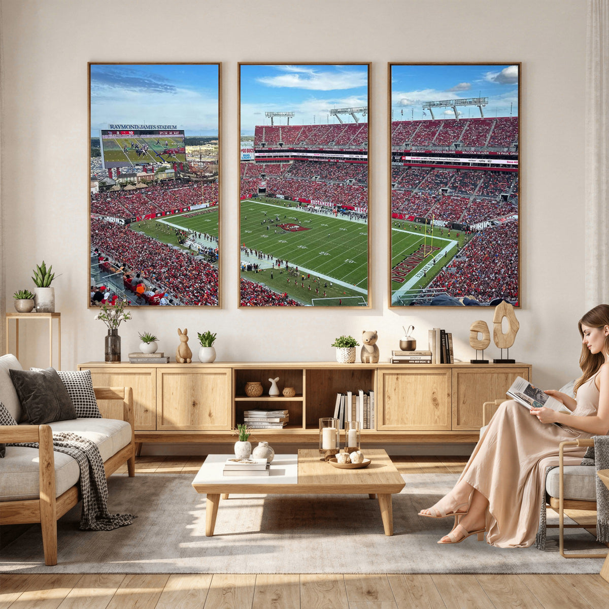 52828-MGV-CV-36X24 - Florida Tampa Raymond James Stadium Wall Art Canvas Print - NFL Football Stadium Print Canvas