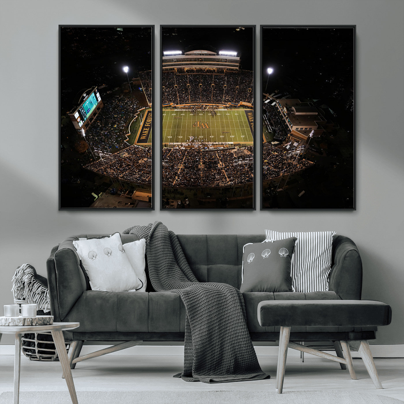 MGV-FC-48X32-3P - Wake Forest University Demon Deacons Canvas Printi, Football Team Print - Winston-Salem Allegacy