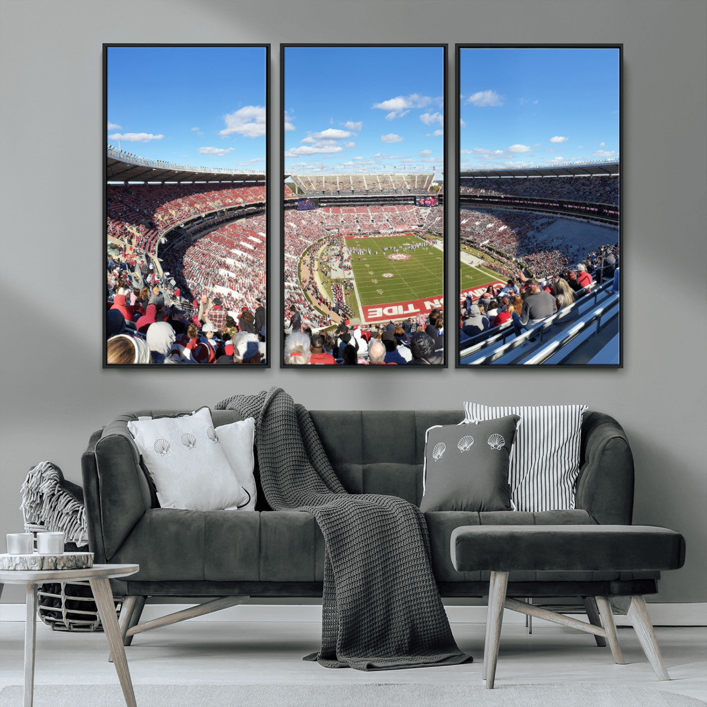 MGV-FC-48X32-3P - University of Alabama Crimson Tide Print Wall Art - Tuscaloosa Bryant-Denny Stadium Wall Art Canvas