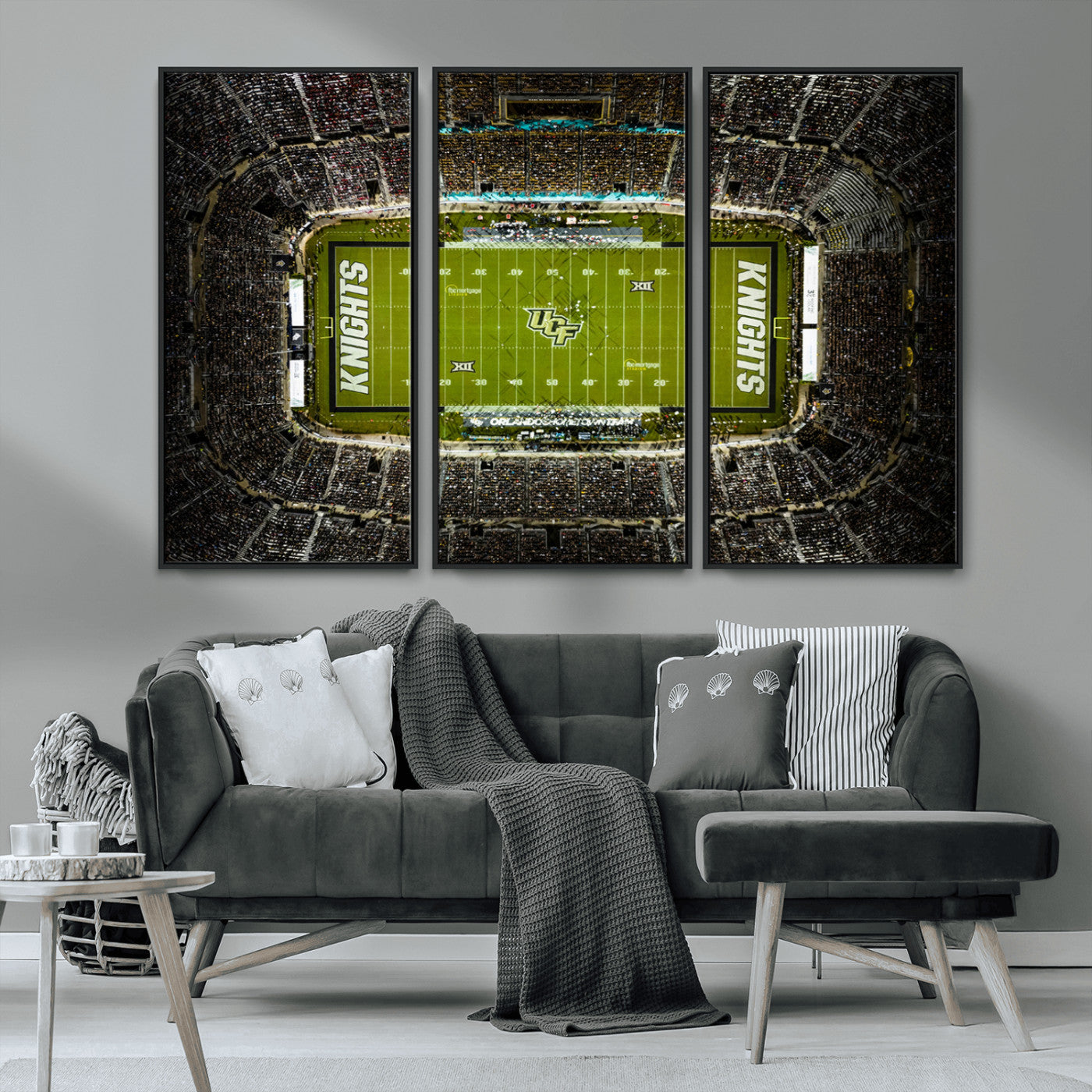 MGV-FC-48X32-3P - UCF Knights Football Team Print - Orlando FBC Mortgage Stadium Wall Art, UCF Knights Canvas Print