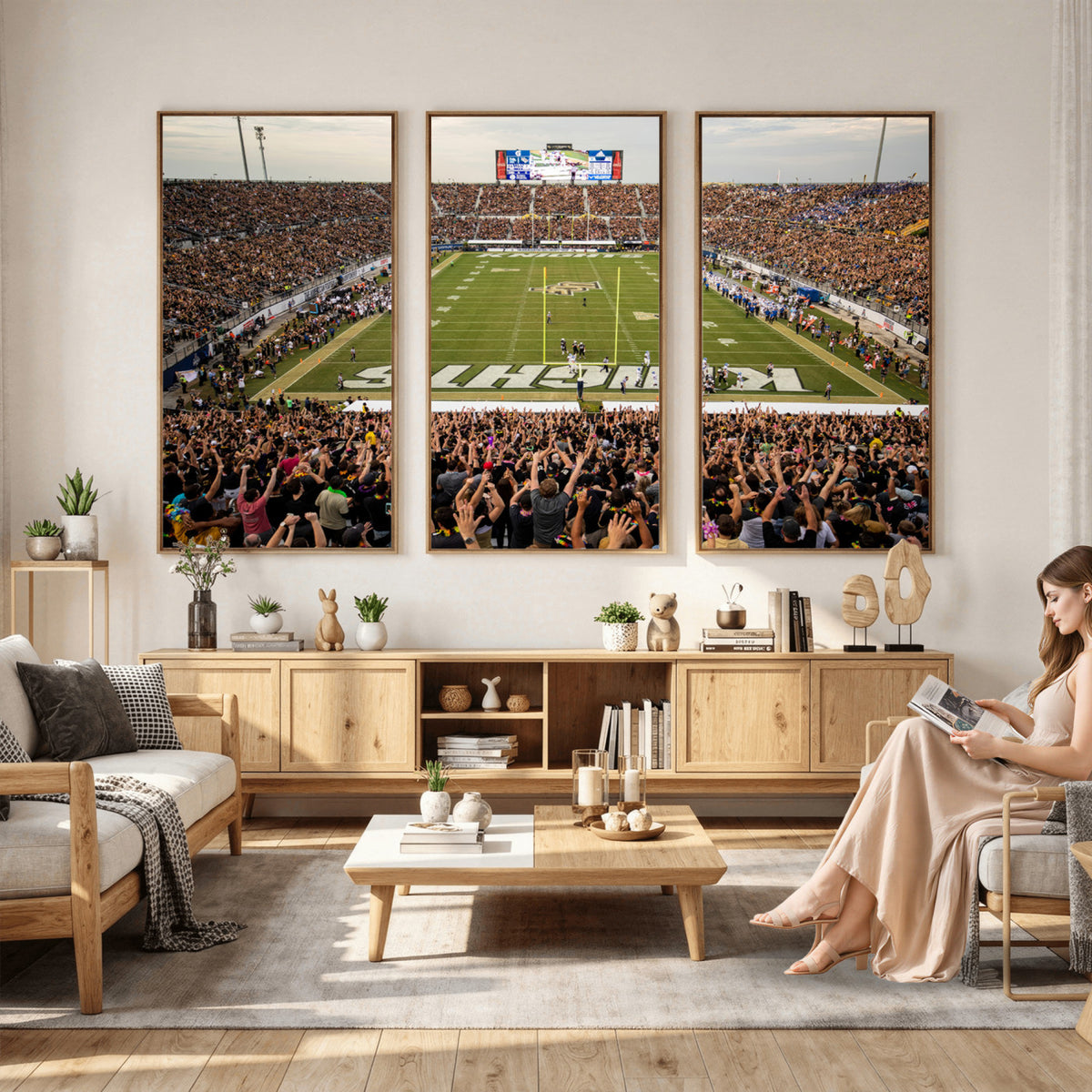 38659-MGV-CV-36X24 - UCF Knights Football Team Print - Orlando FBC Mortgage Stadium Canvas Print