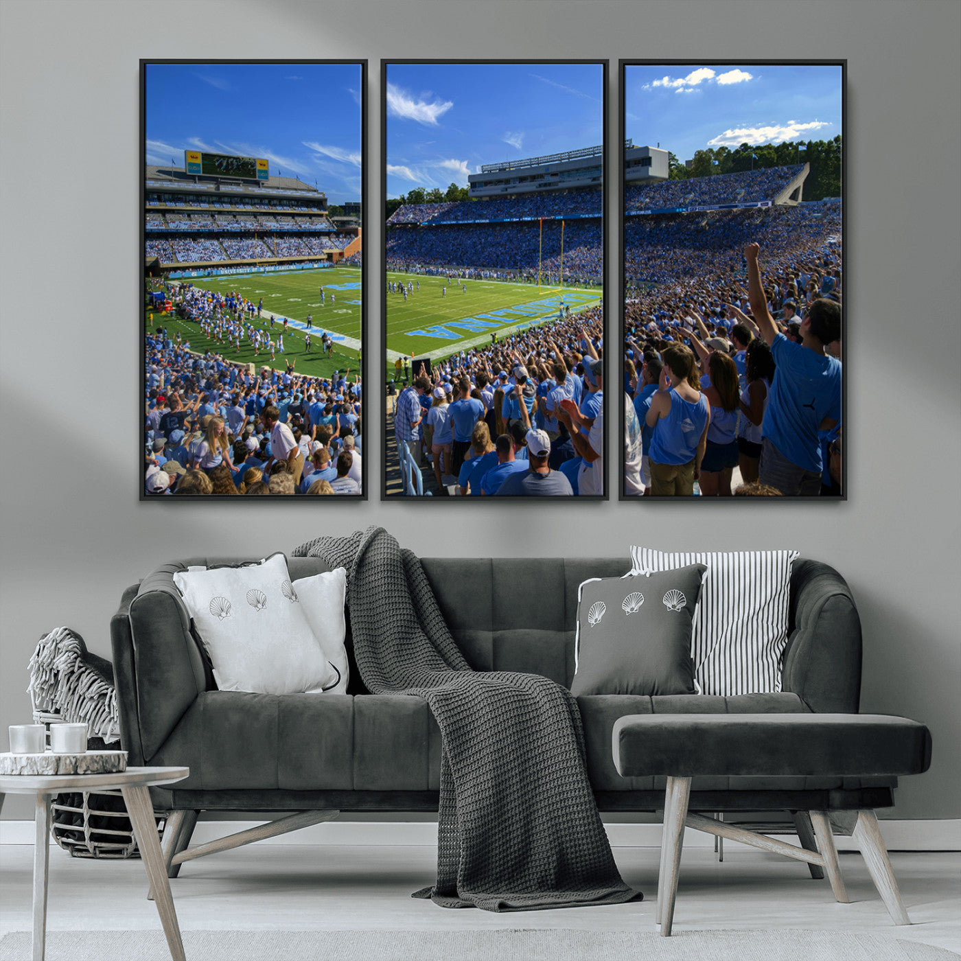 MGV-FC-48X32-3P - University of North Carolina Tar Heels Team Canvas Print - Chapel Hill Kenan Memorial Stadium Wall