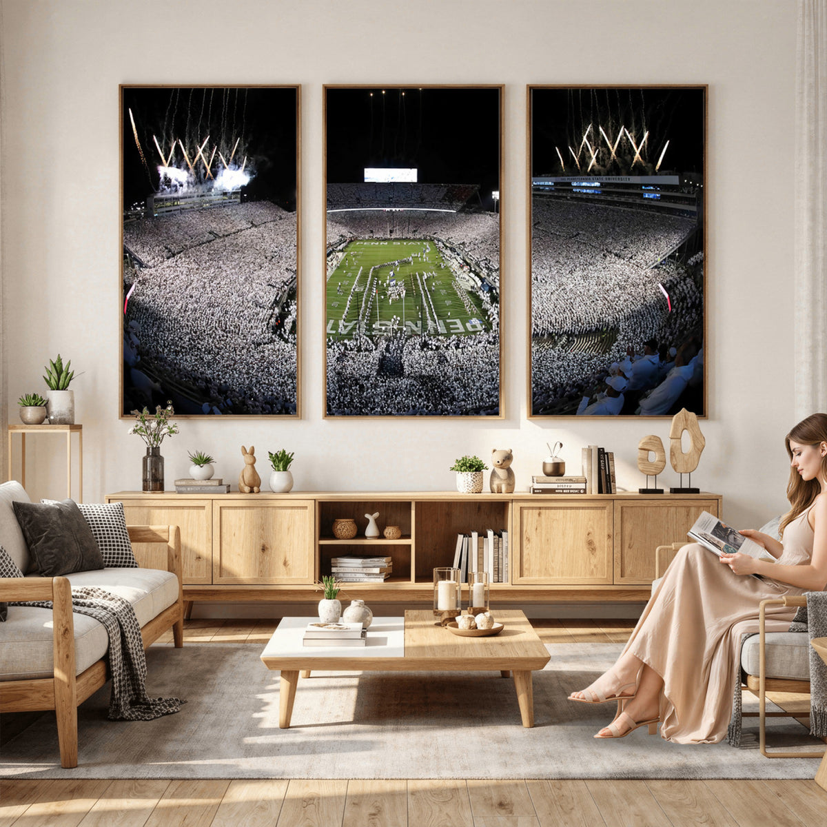 84537-MGV-CV-36X24 - Penn State Beaver Stadium Canvas Wall Art - Nittany Lions Football Print