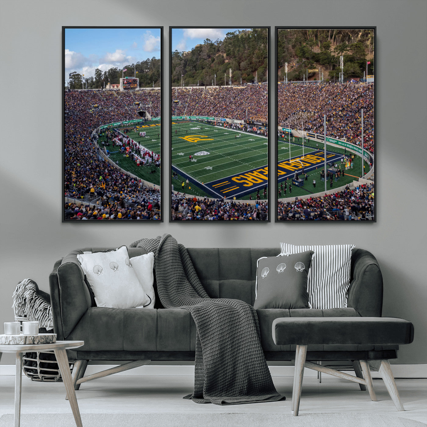 MGV-FC-48X32-3P - University of California Golden Bears Football Team Print - Berkeley California Memorial Stadium Art