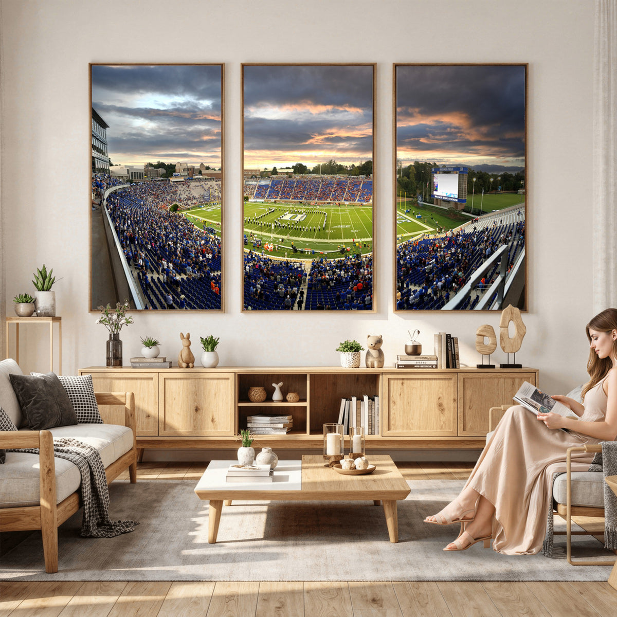 60433-MGV-CV-36X24 - Duke University Blue Devils Football Team Print, Durham