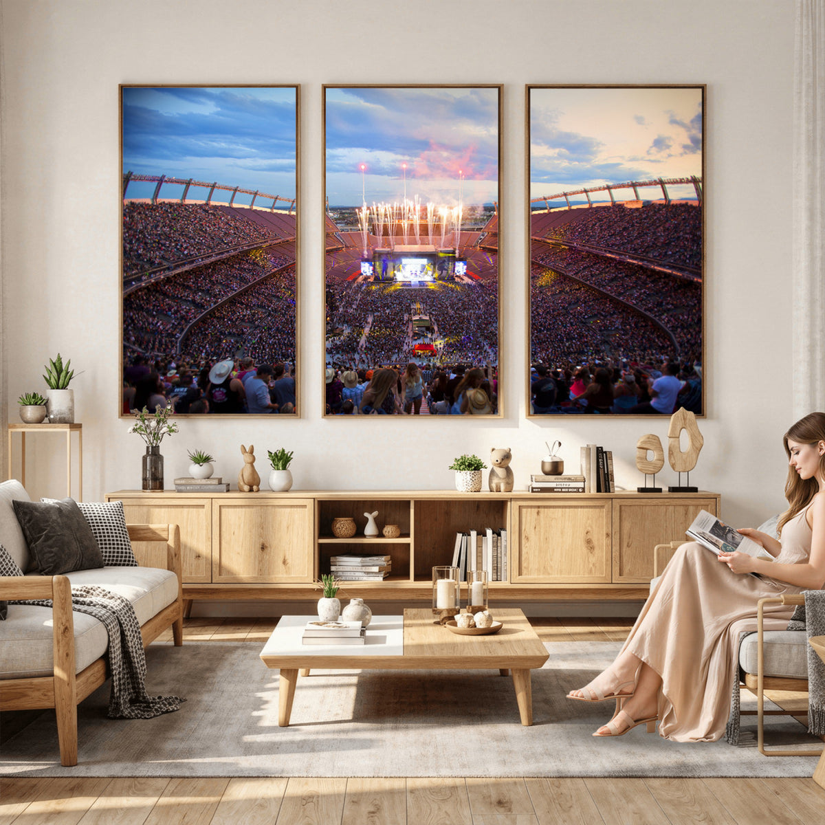 24689-MGV-CV-36X24 - Denver Broncos Football Team Print Canvas, Empower Field