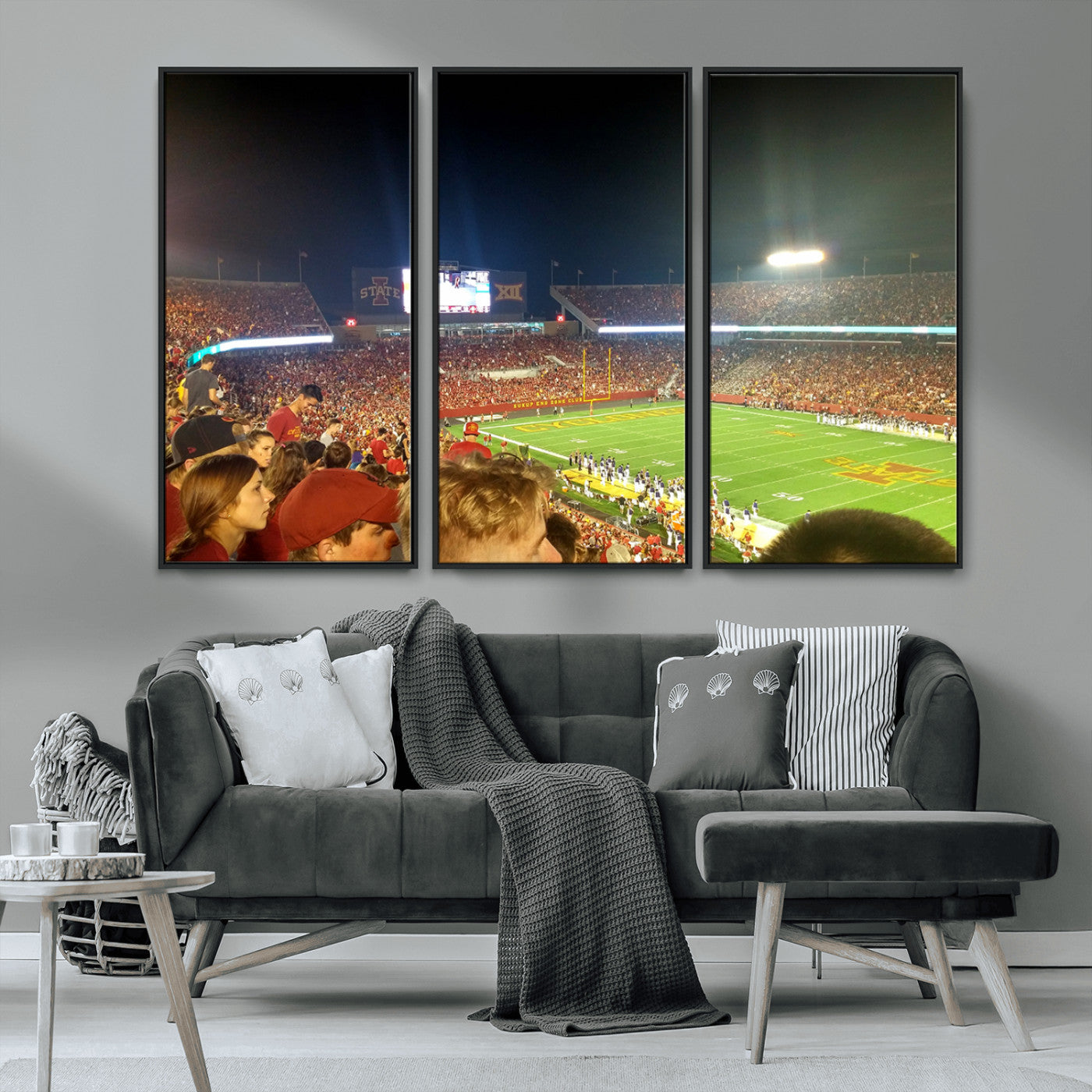 MGV-FC-48X32-3P - Iowa State University Cyclones Art Print, Football Team Print - Jack Trice Stadium Ames Wall Art