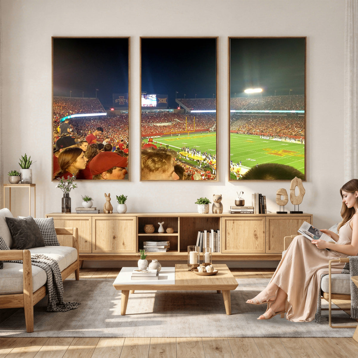 94319-MGV-CV-36X24 - Iowa State University Cyclones Art Print, Jack Trice Stadium Ames