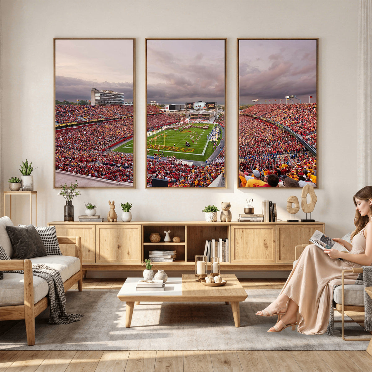 50373-MGV-CV-36X24 - Iowa State University Cyclones Football Team Print, Ames