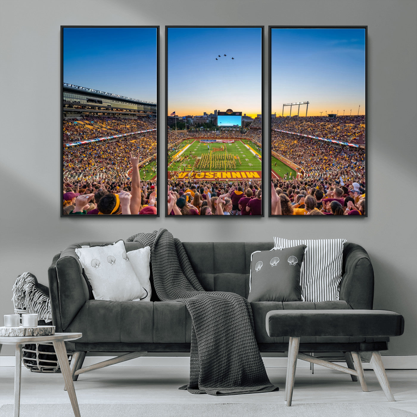MGV-FC-48X32-3P - University of Minnesota Golden Gophers Art Print, Football Team Print - Minneapolis Huntington Bank