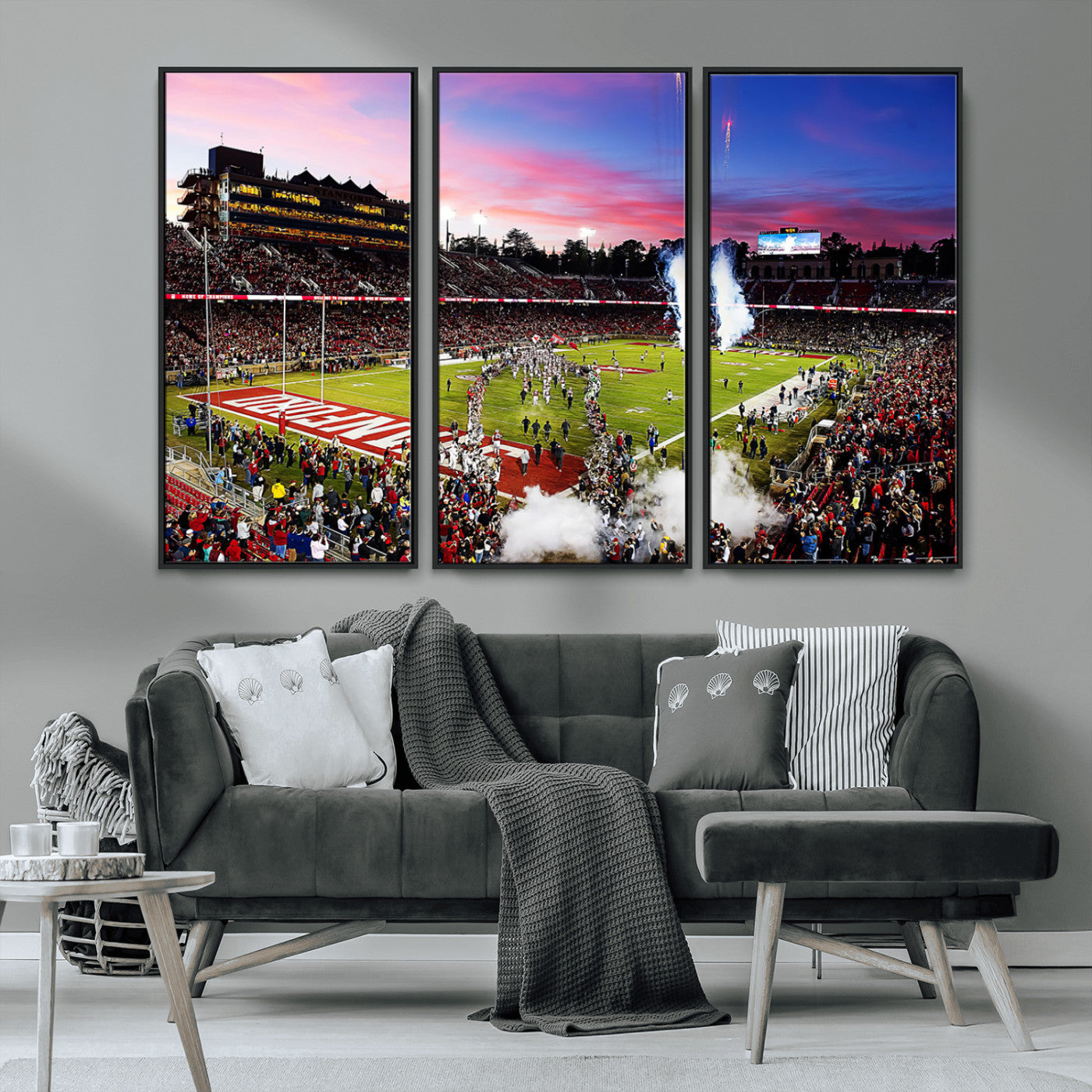 MGV-FC-48X32-3P - Stanford University Cardinal Football Team Print - Stanford Stadium Wall Art Canvas Print