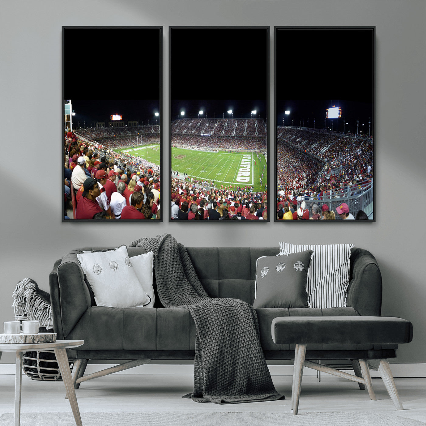 MGV-FC-48X32-3P - Stanford University Cardinal Football Team Print - Stanford Stadium Wall Art Canvas Print