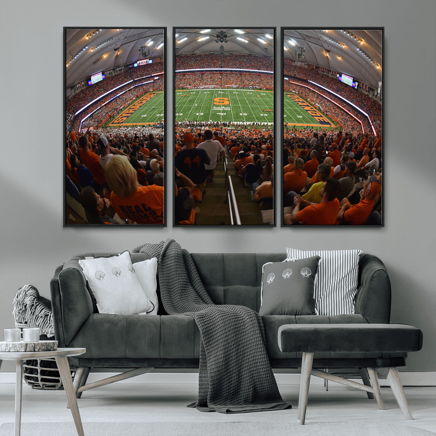 MGV-FC-48X32-3P - Syracuse University Orange Football Canvas Print, Football Team Print - Syracuse JMA Wireless Dome