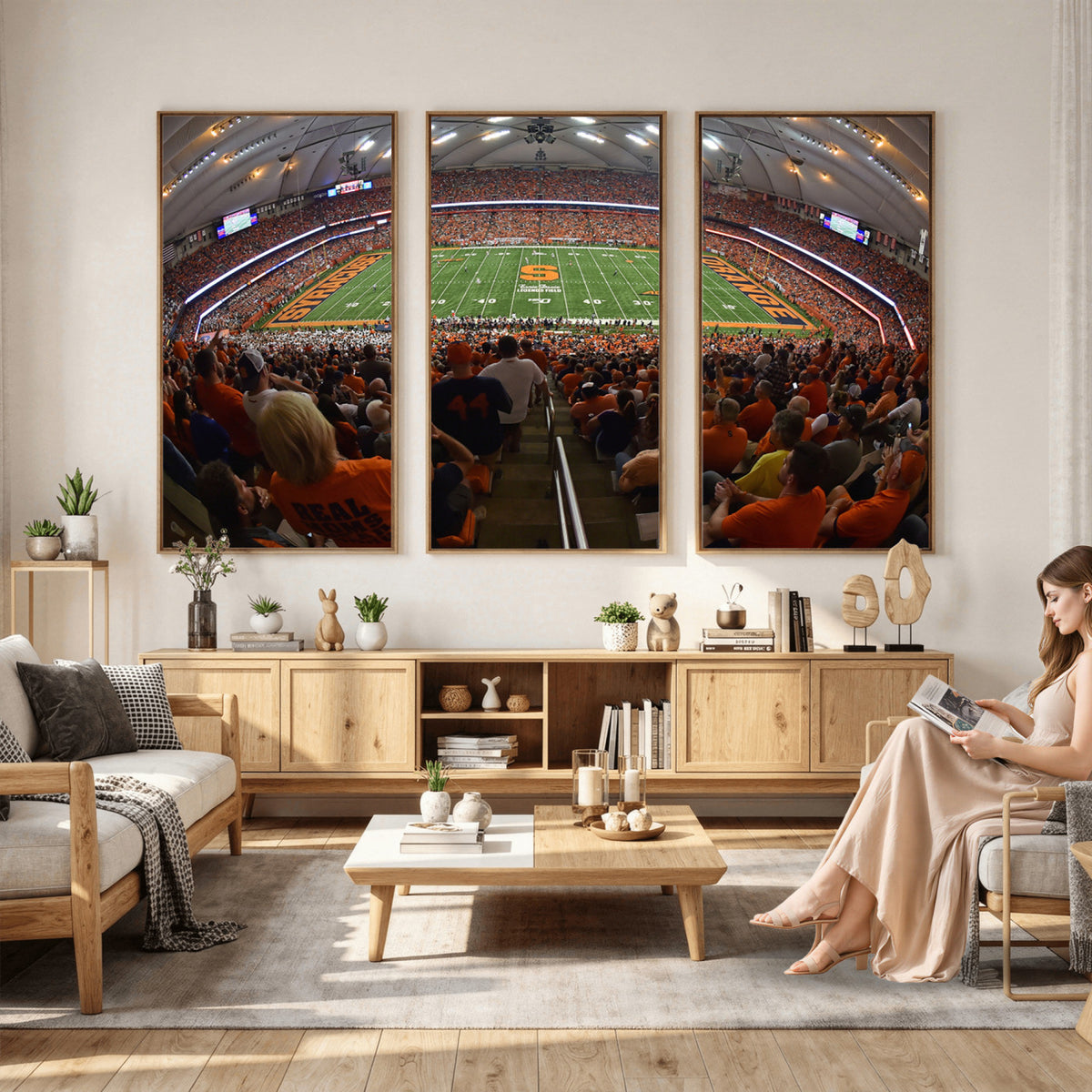 43291-MGV-CV-36X24 - Syracuse University Orange Football Canvas Print, Football Team Print - Syracuse JMA Wireless Dome