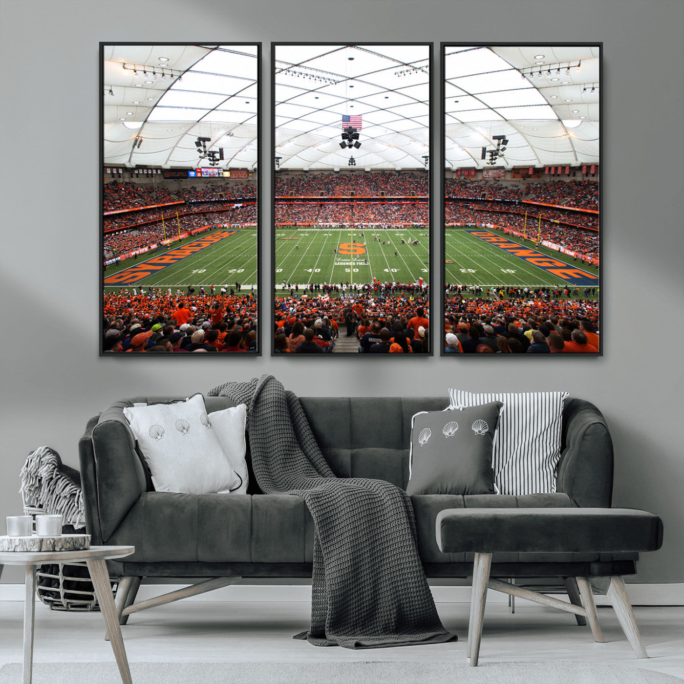 MGV-FC-48X32-3P - Syracuse University Orange Football Team Print - Syracuse JMA Wireless Dome Wall Art Canvas Print
