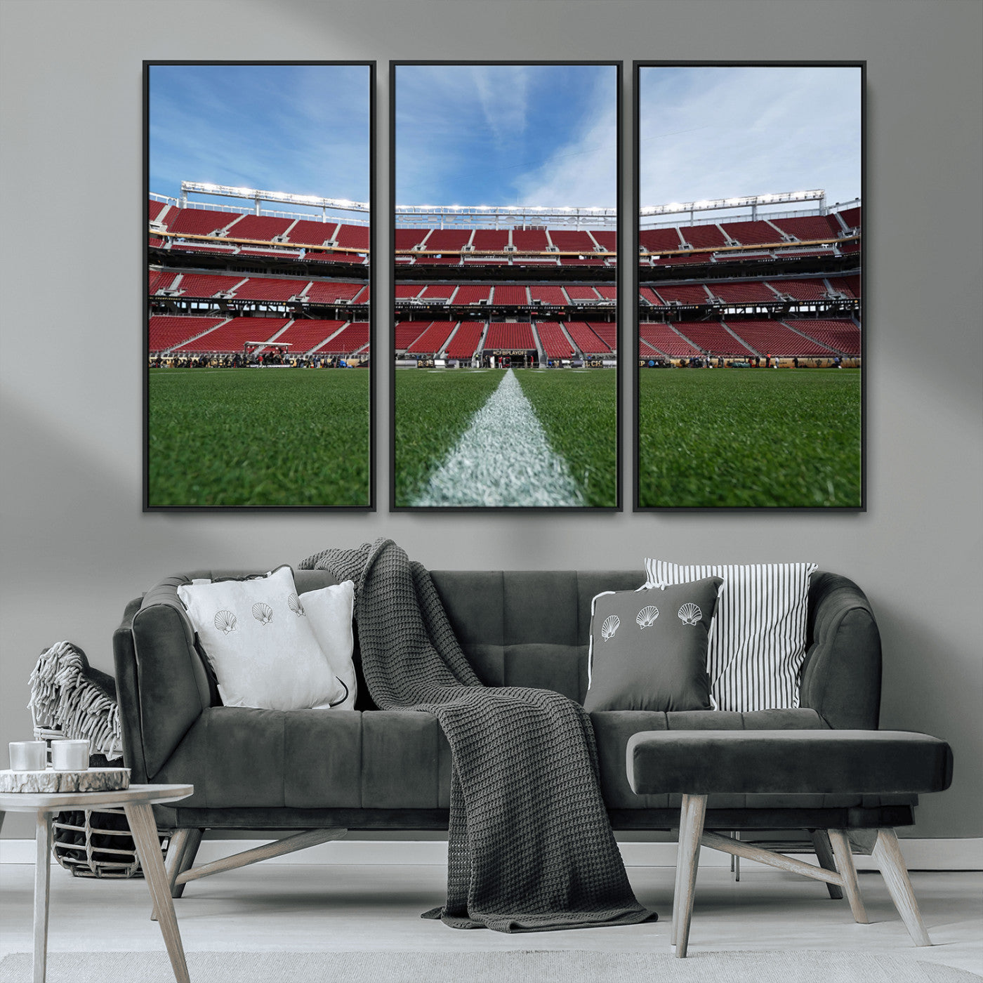 MGV-FC-48X32-3P - University of Tulsa Golden Hurricane Football Team Print - Tulsa H.A. Chapman Stadium Wall Art