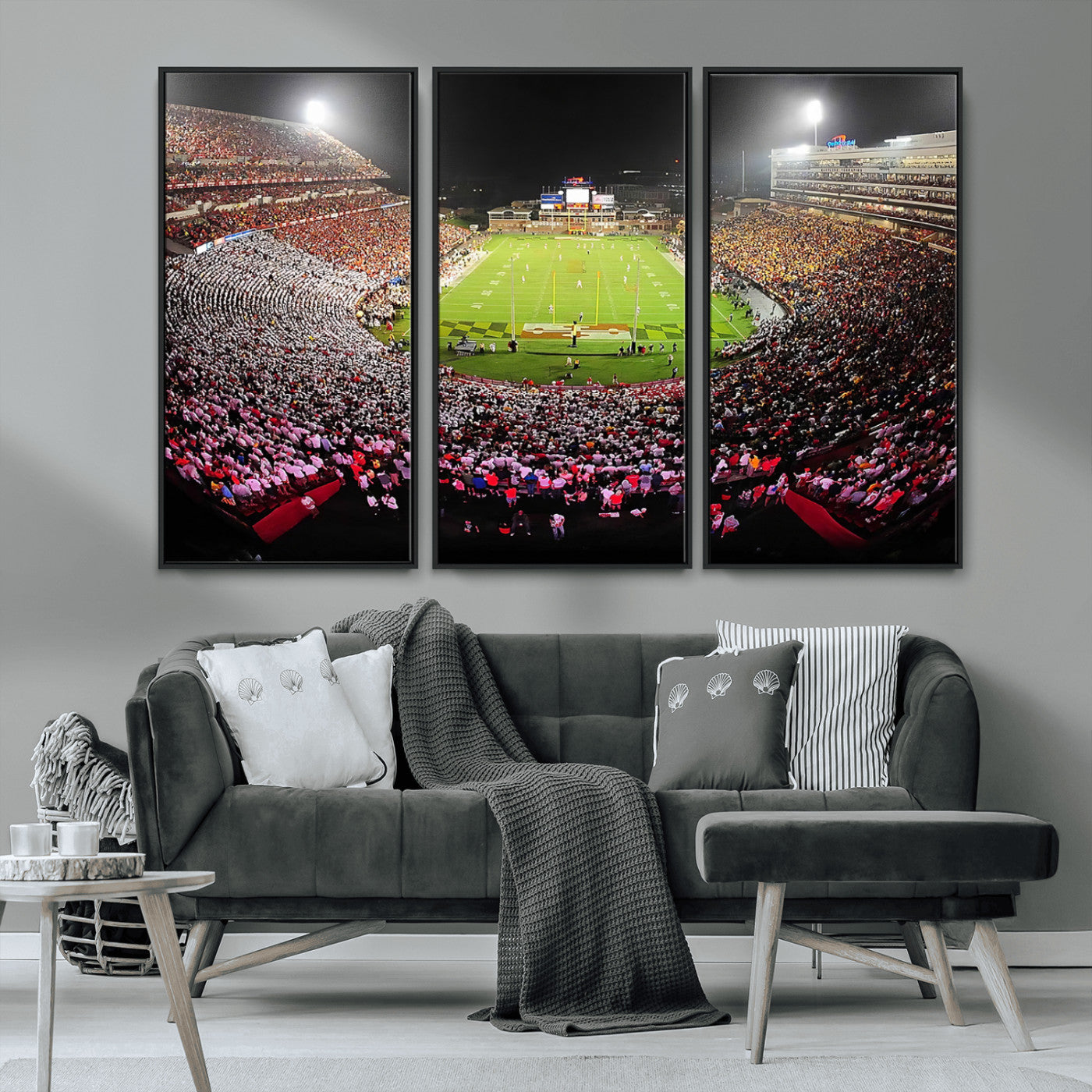 MGV-FC-48X32-3P - University of Maryland Terrapins Football Team Print - College Park SECU Stadium Wall Art Canvas