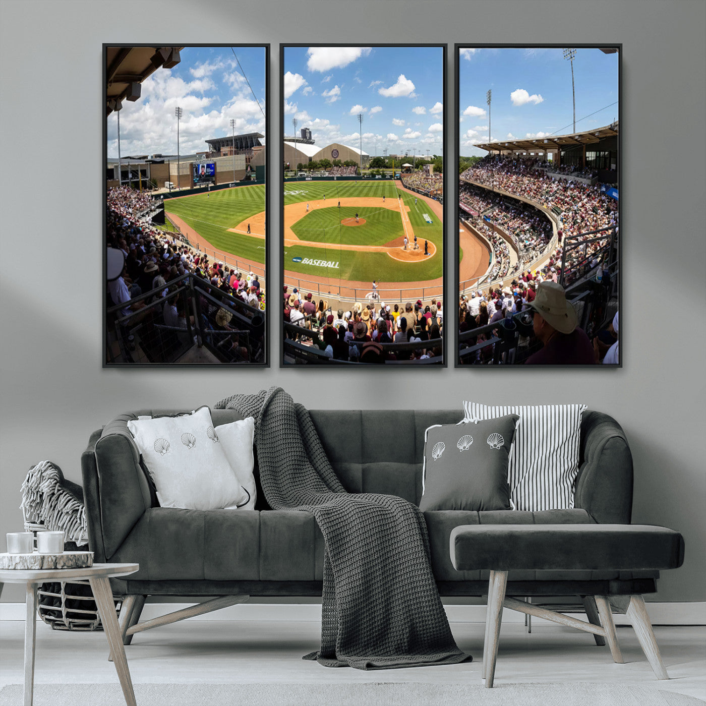 MGV-FC-48X32-3P - The Texas A&M University Aggies Athletics Team Print - College Station Kyle Field Wall Art Canvas