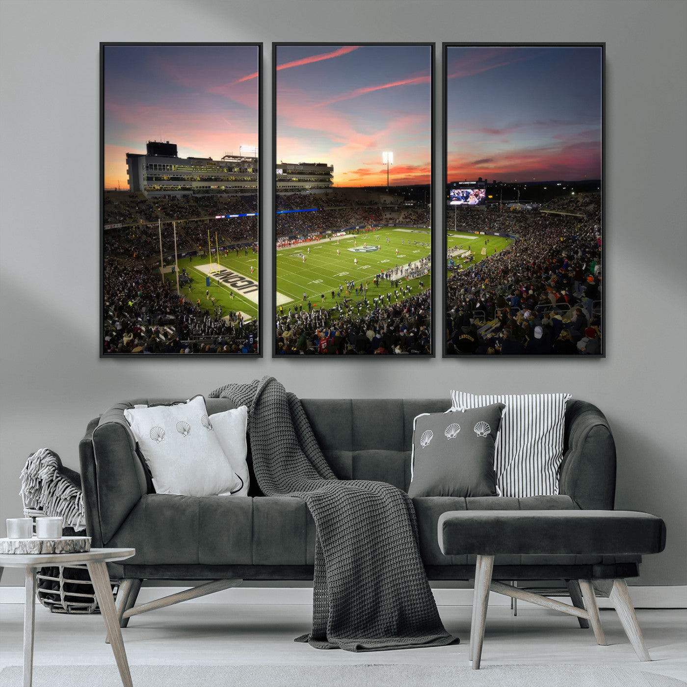 MGV-FC-48X32-3P - The University of Connecticut UCONN Huskies Football Team Print - East Hartford Pratt & Whitney