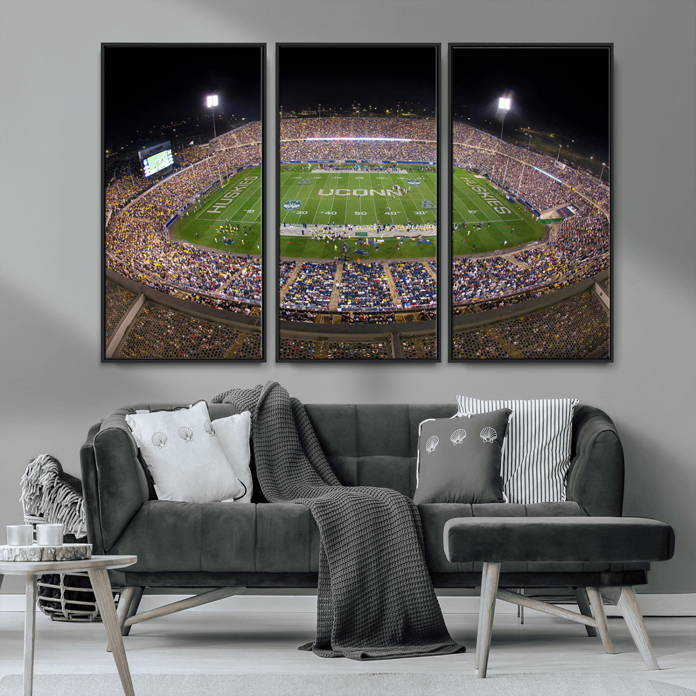 MGV-FC-48X32-3P - The University of Connecticut UCONN Huskies Football Team Print - East Hartford Pratt & Whitney