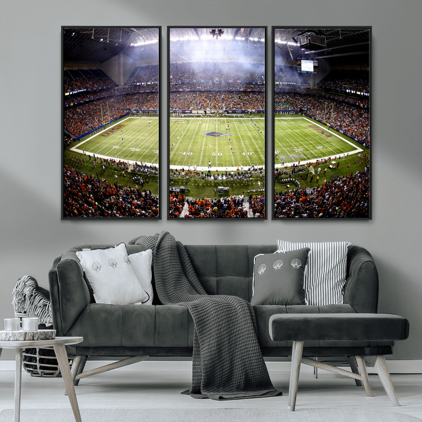 MGV-FC-48X32-3P - The University of Texas at San Antonio Roadrunners Football Team Print - San Antonio Alamodome Wall