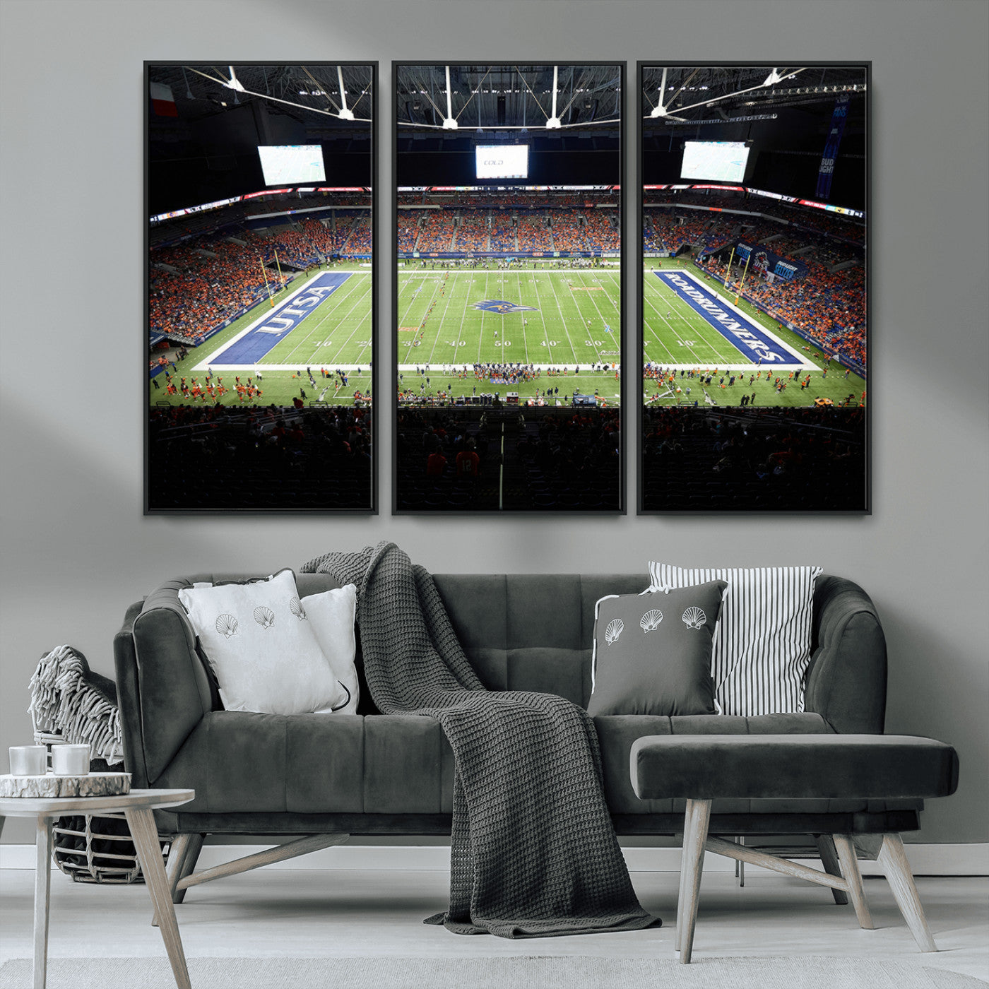MGV-FC-48X32-3P - The University of Texas at San Antonio Roadrunners Football Team Print - San Antonio Alamodome Wall