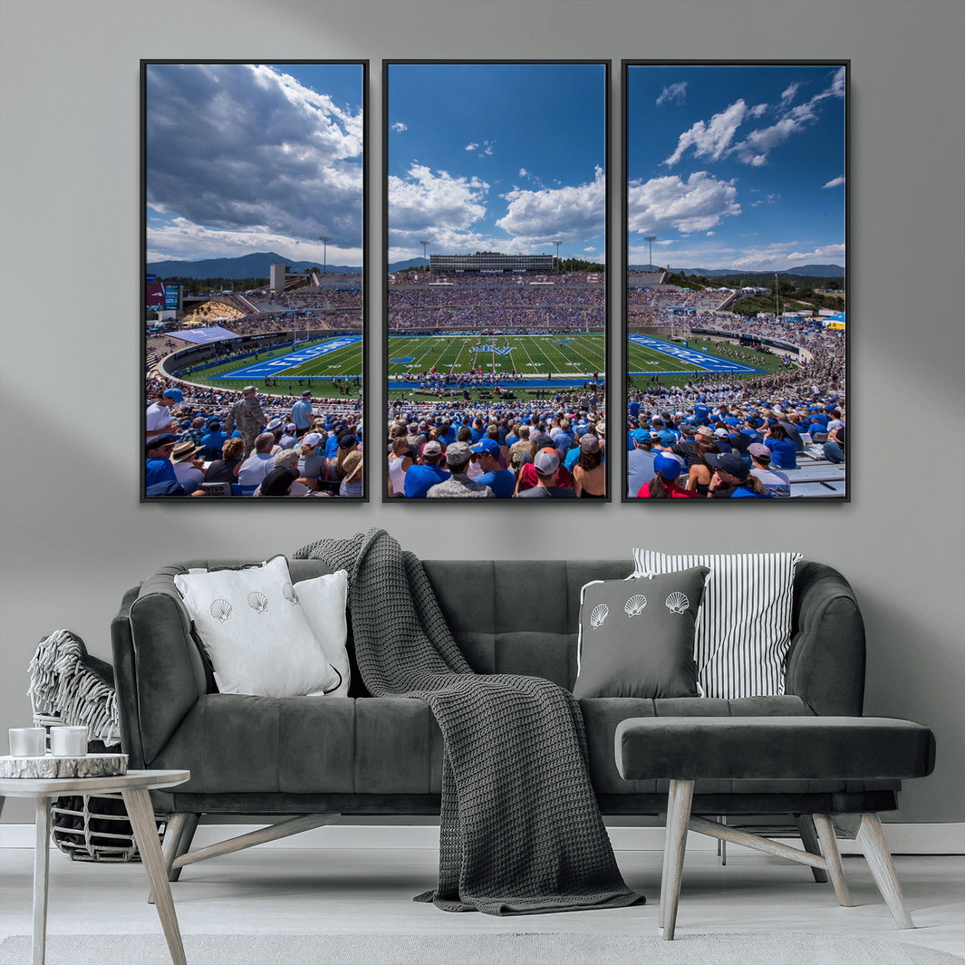 MGV-FC-48X32-3P - Air Force Falcons Football Team Print - Colorado Springs Falcon Stadium Wall Art Canvas Print