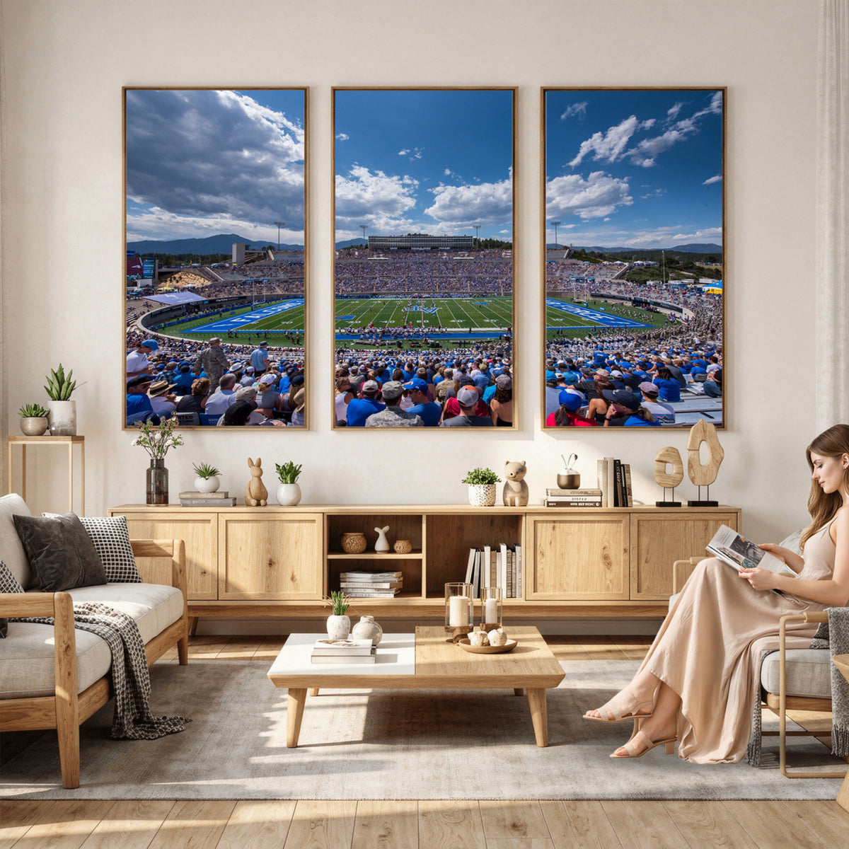 59281-MGV-CV-36X24 - Air Force Falcons Football Team Print, Colorado Springs