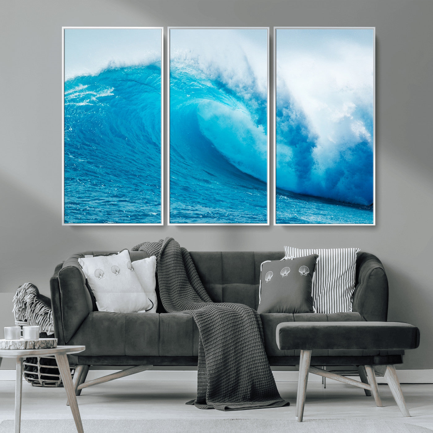 MGV-FC-48X32-3P - Big Ocean Surfing Wave Wall Art Canvas Print