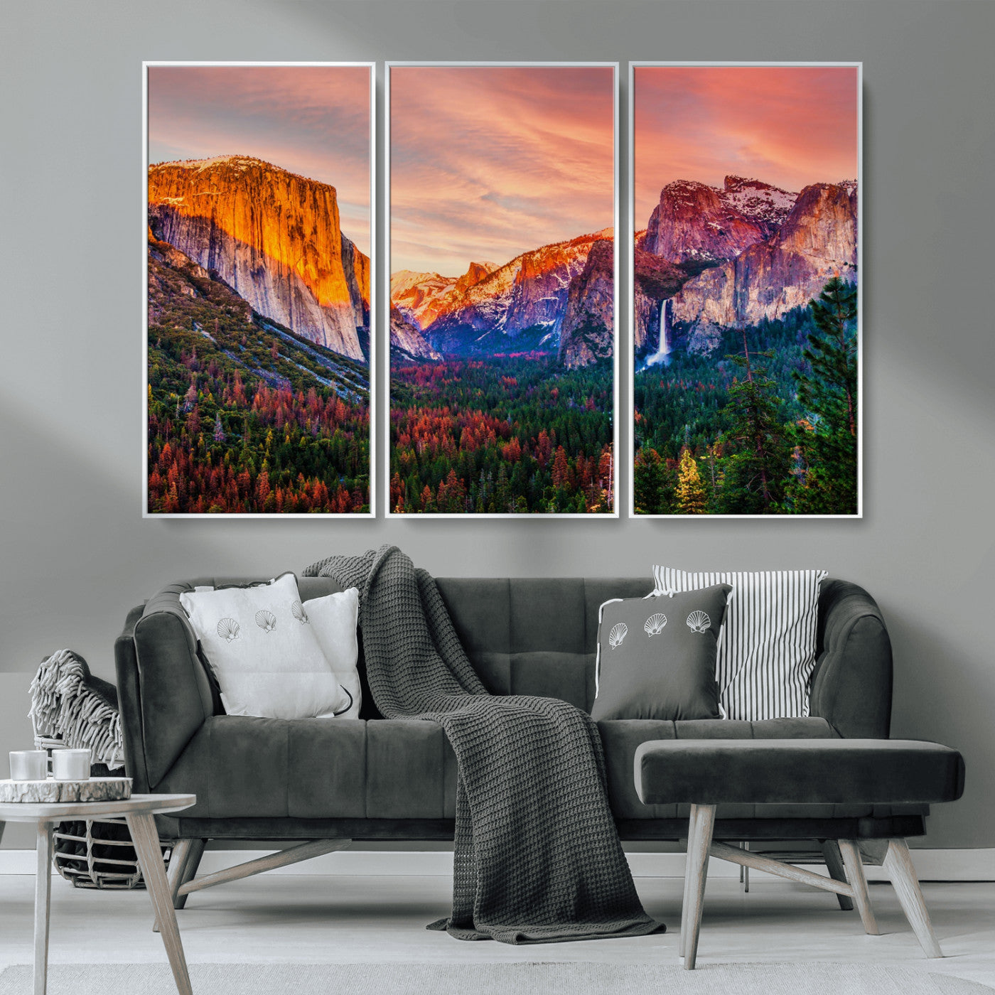 MGV-FC-48X32-3P - Yosemite Nal Park Wall Art Landscape Canvas Print El Capitan