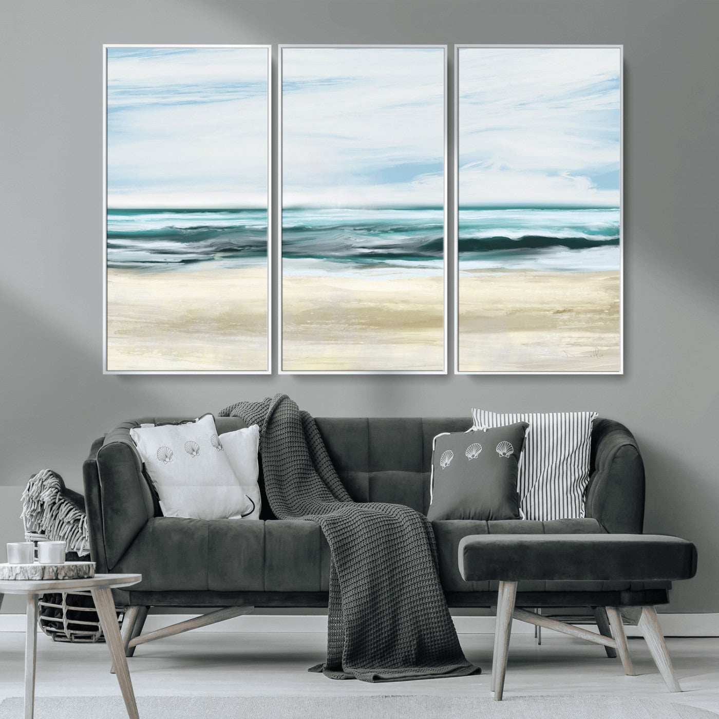 -Ocean Abstract Wall Art Canvas Print