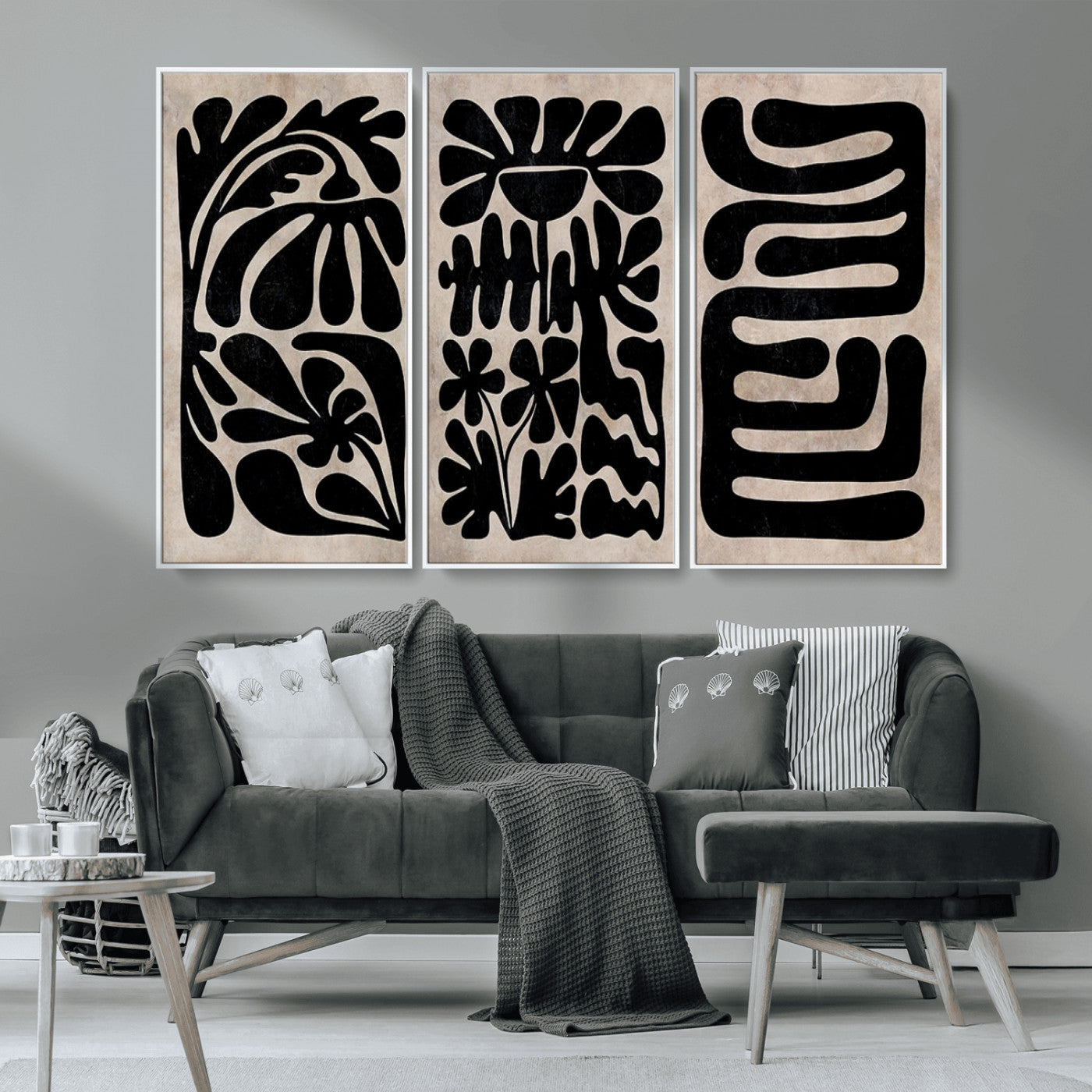 MGV-FC-48X32-3P - Canvas Print Wall Art Abstract Art Boho, Framed Boho Art Canvas Print