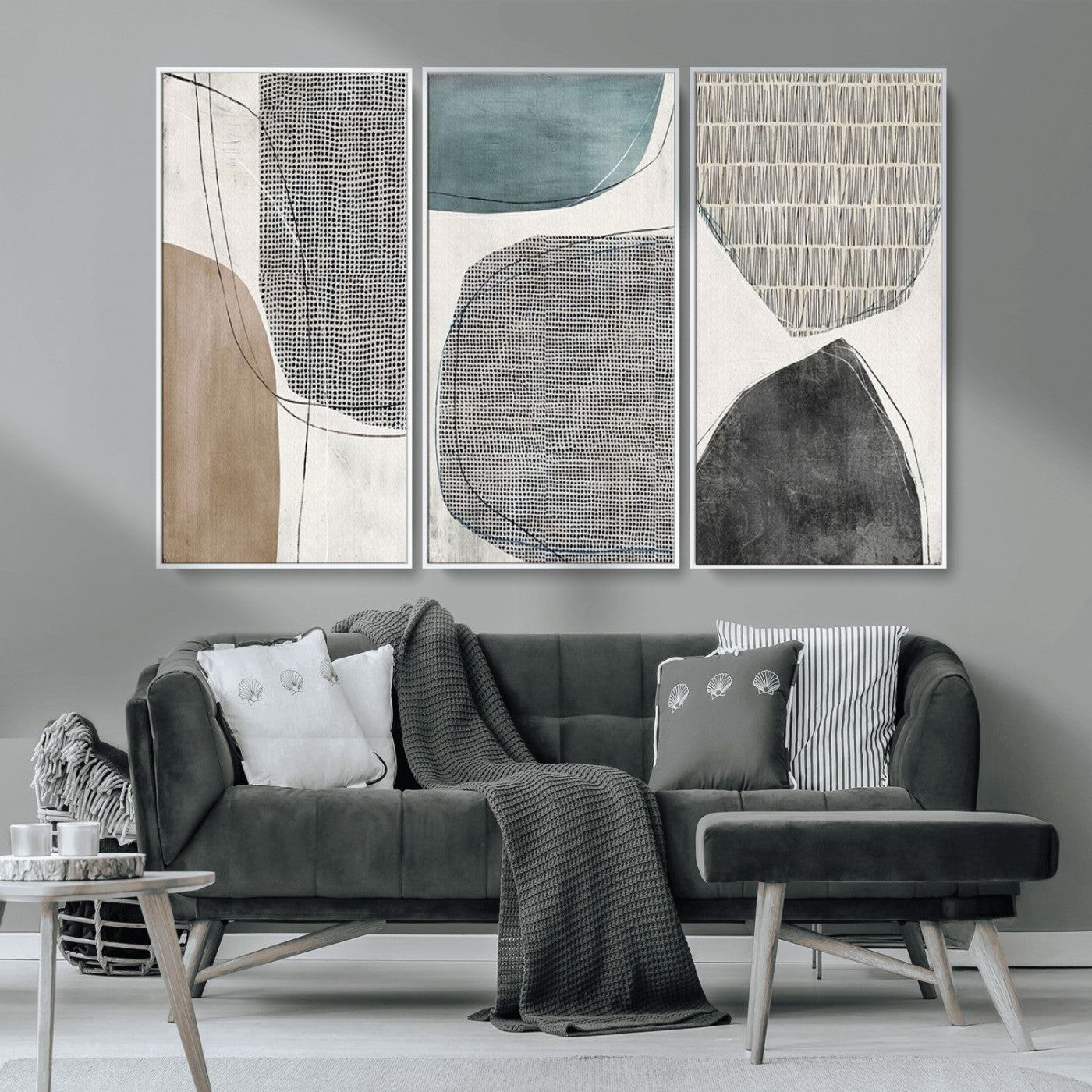 MGV-FC-48X32-3P - Canvas Print Wall Art Abstract Art Boho, Framed Boho Decor Canvas Print