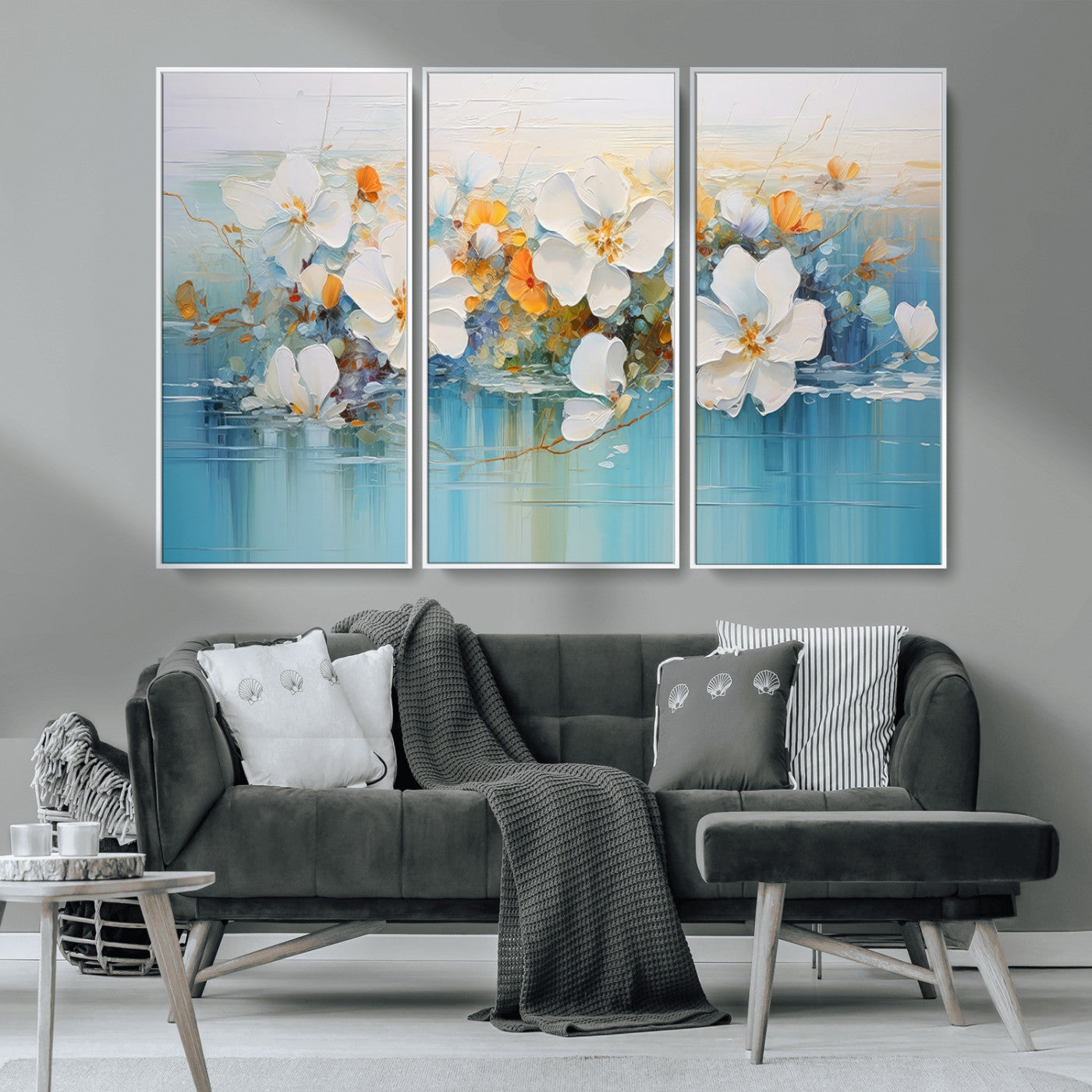 MGV-FC-48X32-3P - Abstract Flower Wall Art Canvas Print