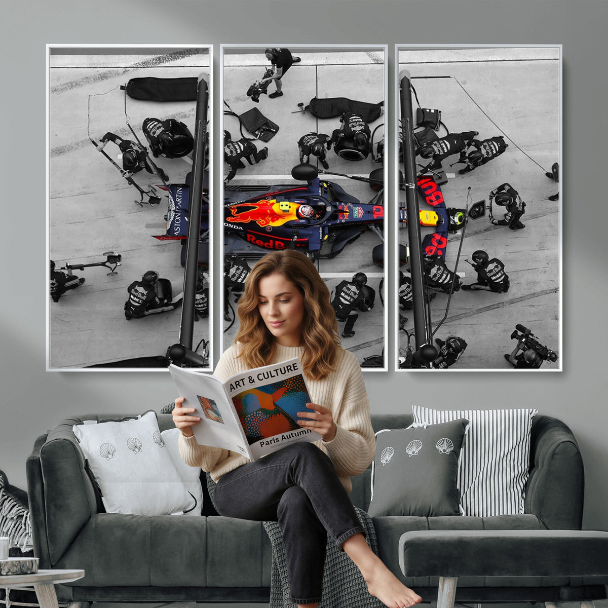 RedBull-MGV-CV-36X24 - Red Bull Formula 1 Canvas Wall Art Print